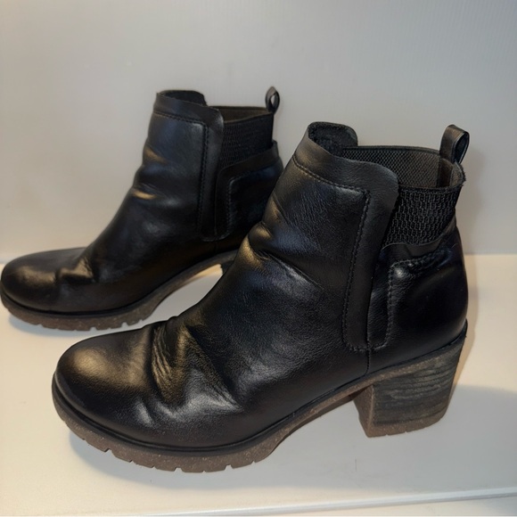 Korks Elsie Black Leather Chelsea Ankle Women’s Block Heel Boots Size:8.5 - Picture 4 of 13